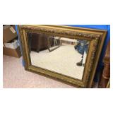 Beveled glass framed wall mirror 39 1/2' x 29 1/2'