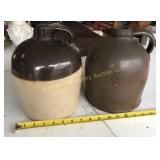 Two jug crocks, no visible chips or cracks