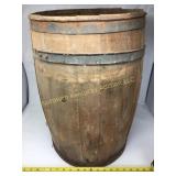 Small wooden barrel.