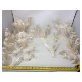 19 Piece hand made ceramic nativity.