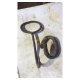 Antique Hayhook and a link chain.