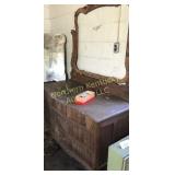 Marble top dresser with mirror stands