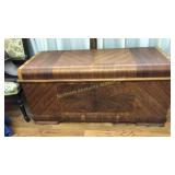 Beautiful Lane inlaid wood waterfall cedar chest