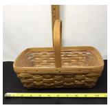 Longaberger basket 11 x 9 inches w/plastic insert.