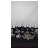 Assorted glassware and Crystal. 10 pieces.