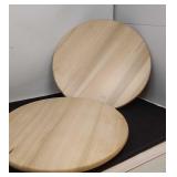 2 15" wooden lazy Susan