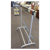 45" long adjustable height clothes rack on