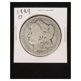 1889-O Morgan silver dollar