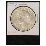 1923 Peace silver dollar