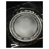 2002 Happy Birthday 1 oz .999 fine silver coin