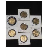 7 Sacagawea dollars, various dates & mint marks