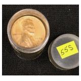 Approx 50 1955-S Lincoln cents, as found.