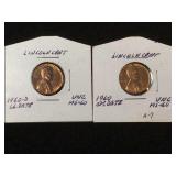 1960 Lg & Sm Date Lincoln cents