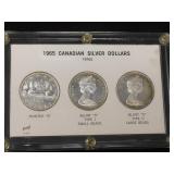 3 1965 Canadian Silver Dollars