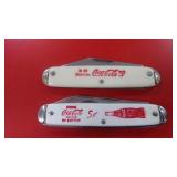 2 Coca-Cola advertising knives