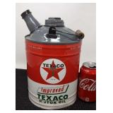 Reproduction Texaco oil can.