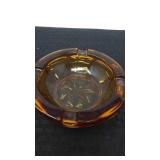 Vintage amber glass ashtray.