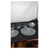 Coca-Cola glass dishes, 15 pieces. 4 dinner