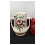 McCoy pottery double handle vase, Blossomtime