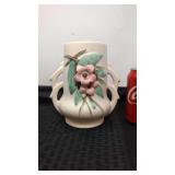 McCoy pottery vase, Blossomtime pattern, 1946. No