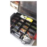 Fenwick tackle box full of tackle.