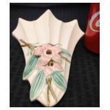 McCoy pottery wall pocket, Blossomtime pattern,