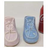 2 Nelson McCoy pottery baby shoes. No cracks or