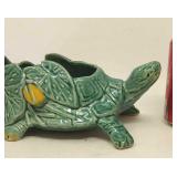 McCoy pottery green turtle planter