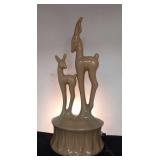 Ceramic deer lamp. Approximately 15" tall.