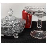 Cambridge elegant glass Caprice pattern compote