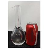 Kosta Boda crystal teardrop vase. #47800.