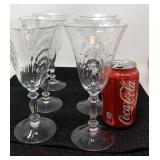 6 Cambridge elegant crystal stemware.