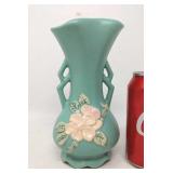 Weller pottery double handle vase. Floral. No