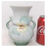 Weller pottery double handle vase. Floral.