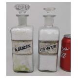 2 Vintage medical bottles.