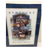 Framed 1995-96 UK basketball schedule poster