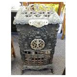 Antique Quad gas heater. Not tested. Very ornate.