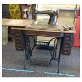 Singer treadle sewing machine.