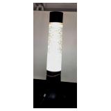 Lava type lamp with glitter. Working when tested.