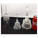 3 Bells, one is Bohemia Czechoslovakia Crystal,