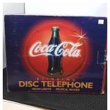 Coca-Cola blinking disc telephone with neon