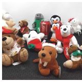 12 Coca-Cola stuffed animals, mostly ornaments.