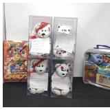 8 beanie babies in cases, platinum membership