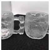 6 Flintstones frosted mugs. 1993, McDonald