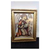 Hummel framed painting. Approximately 3"x4".