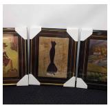 Assorted framed prints and picture frames. New.