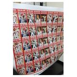 2 uncut matching sheets of trading cards for the