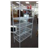 5 shelf metal adjustable wire rack. Approximately