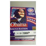 o2 1000 pieces Obama puzzles and 6 collectible