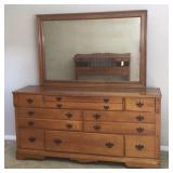 Maple dresser with eight drawers. Dresser base